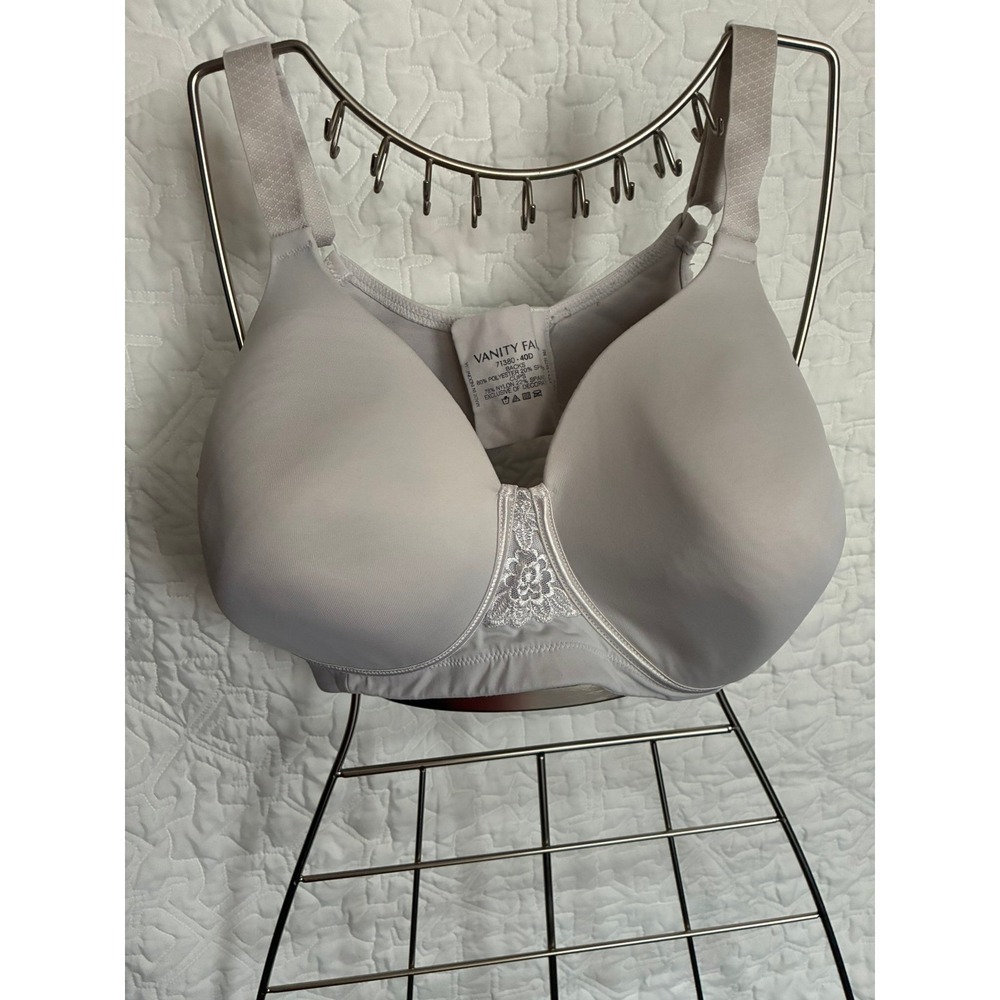 Vanity Fair Beauty Back Full Figure Underwire Bra 71380 Gray 40D